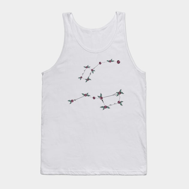 Ursa Major and Ursa Minor Constellations Big Dipper and Small Dipper Tank Top by EndlessDoodles